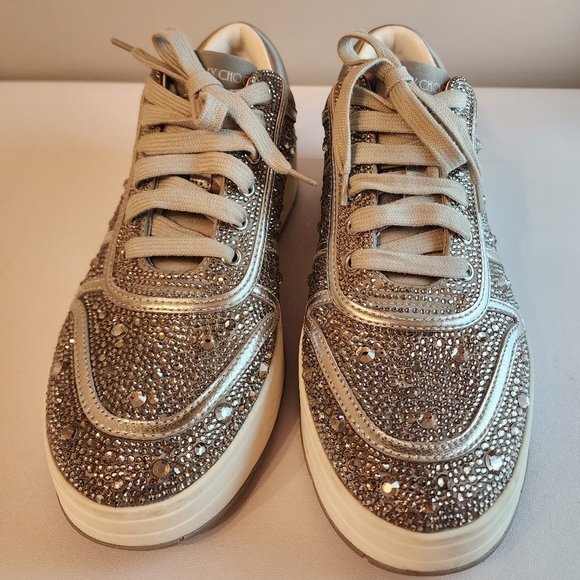 Jimmy Choo Swarovski crystal sneakers size 39 (US size 9) - Picture 3 of 8